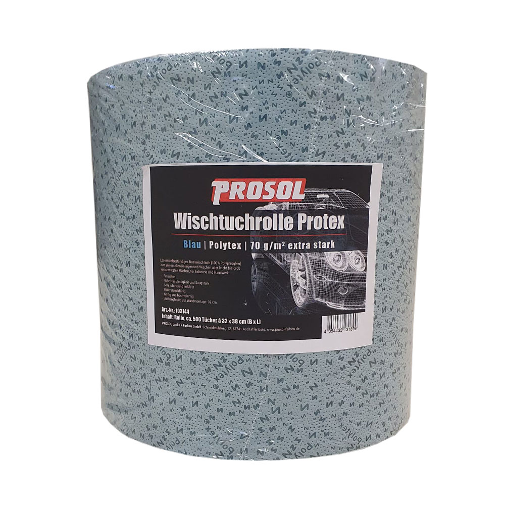 Prosol Protex Wischtücher blau 500 Tücher, extra stark BxL 32 x 38 cm